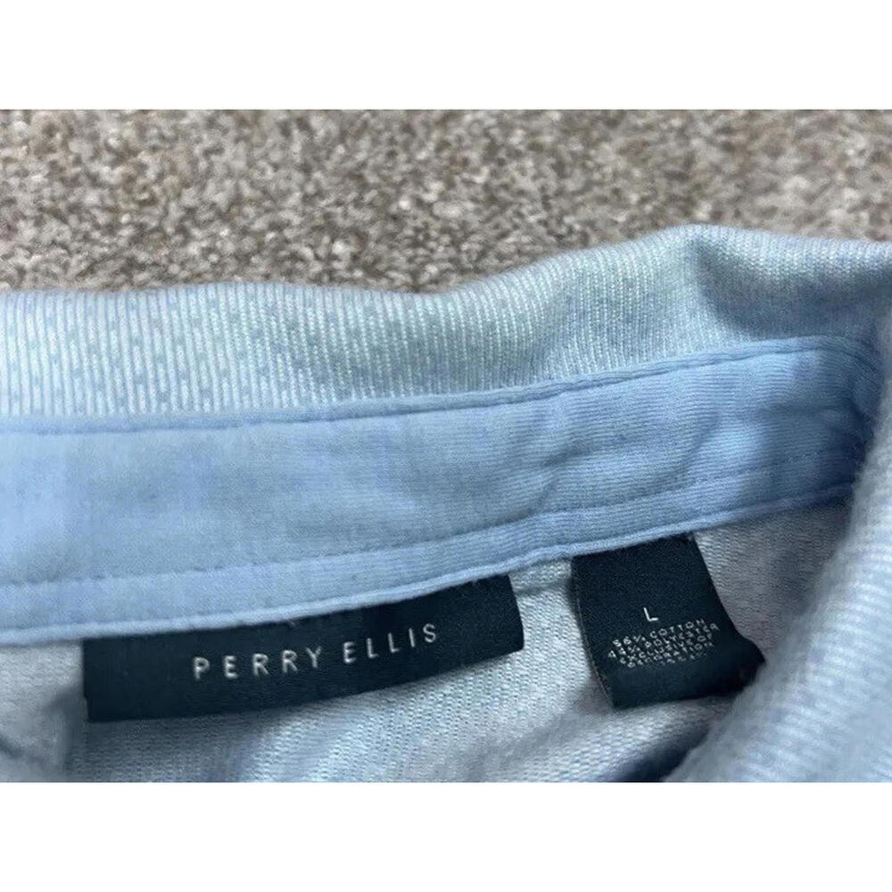 Perry Ellis Polo Men’s Blue Short Sleeve Size Large - Picture 9 of 9